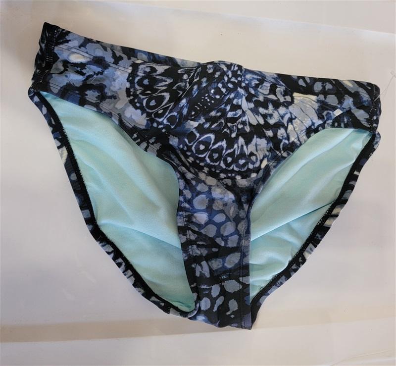 NWT Champion Performance BLue Gray M Full Hipster Bikini Swim Bottoms 115625
