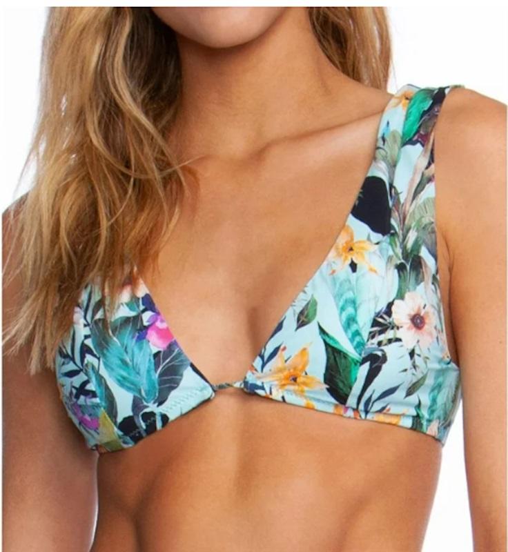 NWOT Nanette Lepore 4 Bloomin Botanical Heartbreaker Bikini Swim Top 115631