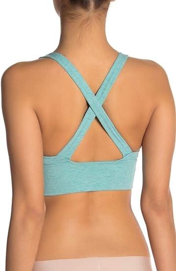 NWT honeydew M Evie Rib Longline Bralette Black 115633