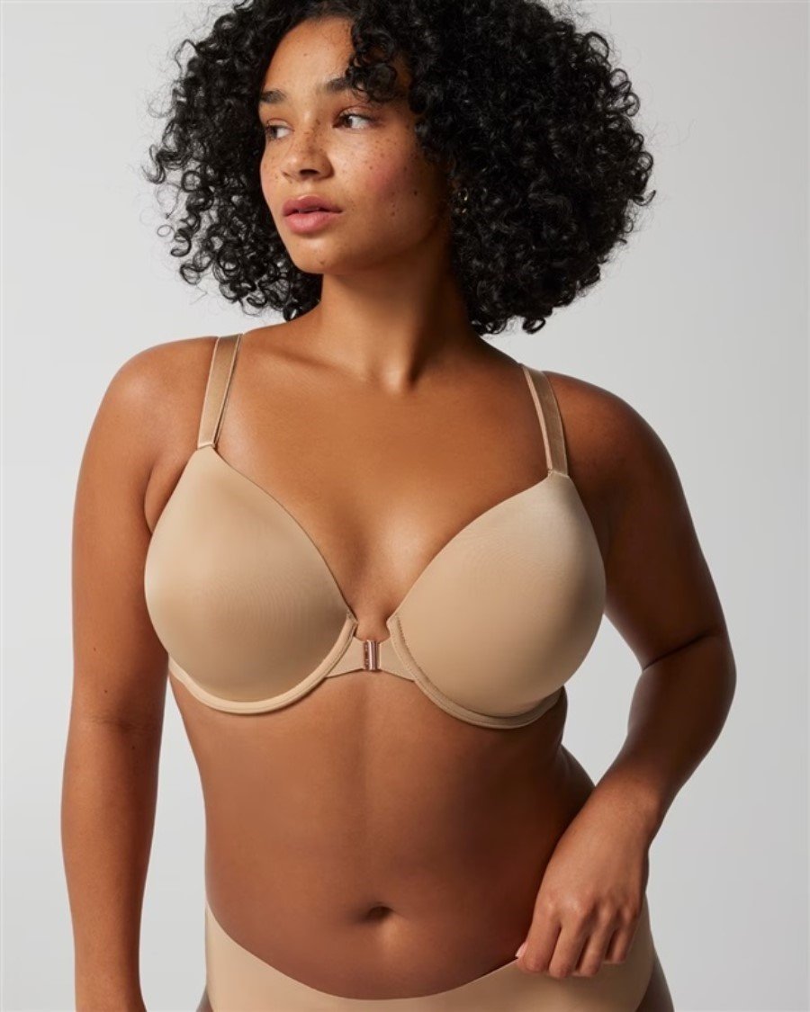 NWOTD Soma 34DD Vanishing 360 Perfect Coverage Front Close Bra Warm Beige 115644