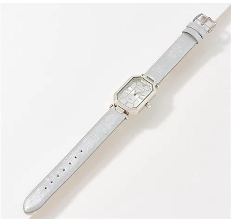 NWT Isaac Mizrahi Metallic Navy Octagon Watch 115648