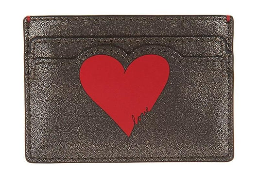 NWT QVC Ellen DeGenres Lyon Card Case Red Heart 115649