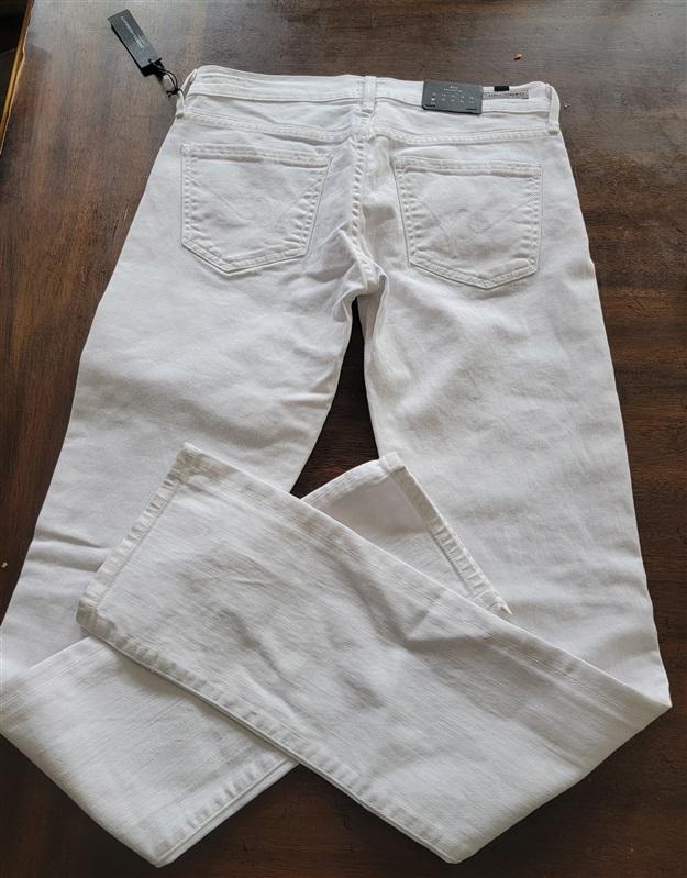 NWT Citizens of Humanity 27 Ava Classic Straight Leg Jeans White 115669