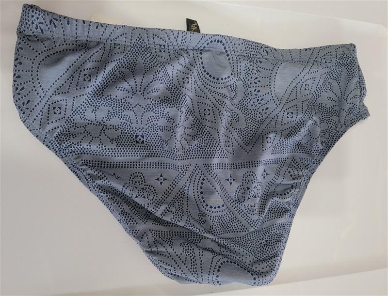 NWOT Athena M Textured Mid Waist Bikini Swim Bottom Blue Gray 115678