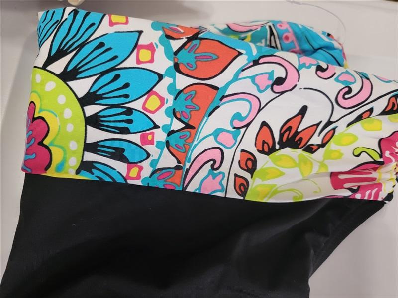 NWT Anne Cole Floral XL Foldover Banded Cheeky Bikini Swim Bottoms 115680