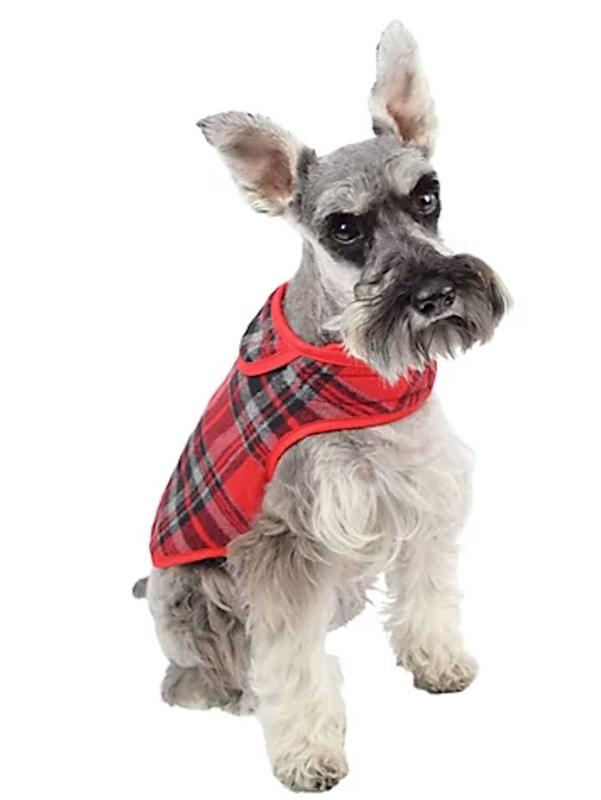 NWT Martha Stewart SM Plaid Barn Dog Coat 115682