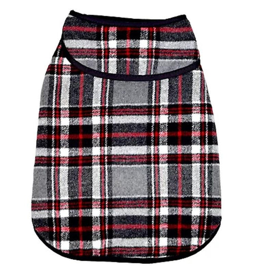 NWT Martha Stewart SM Plaid Barn Dog Coat 115682
