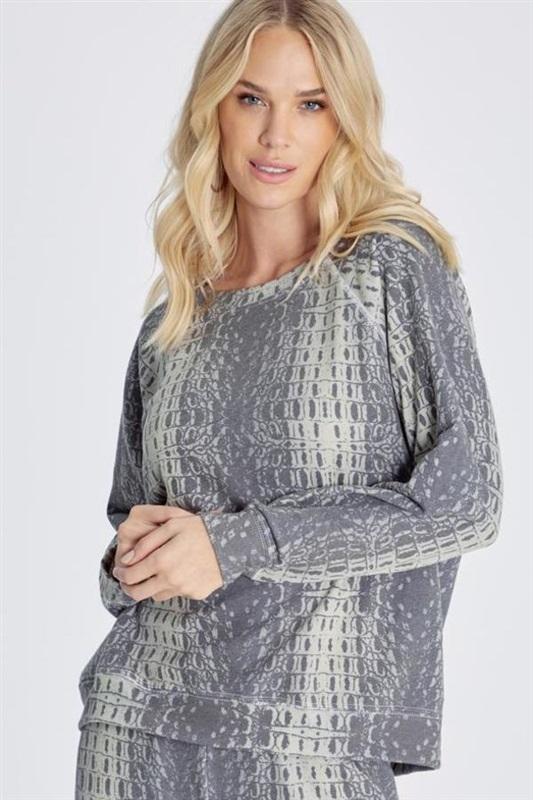 NWT Wildfox XS Sommers Wetlands Crocodile Sweatshirt 115751