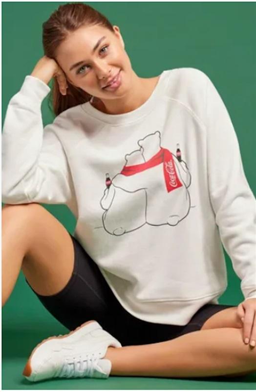 NWT Wildfox M Coca-Cola Polar Bear Friends Sweatshirt 115754