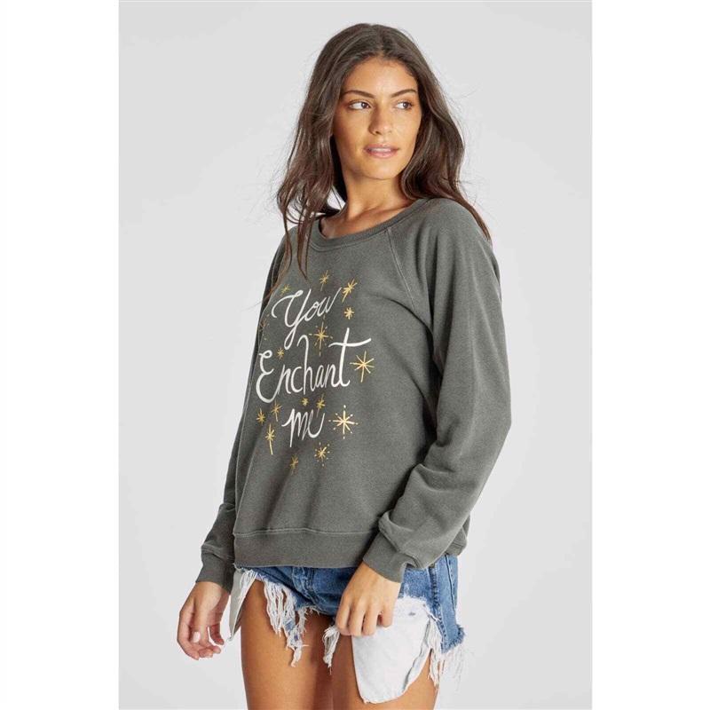 NWT Wildfox M Enchantress Sommers You Enchant Me Gray Sweatshirt 115755