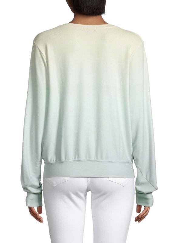 NWT Wildfox XL Shore Ombre Yellow Green Baggy Beach Jumper Sweatshirt 115757