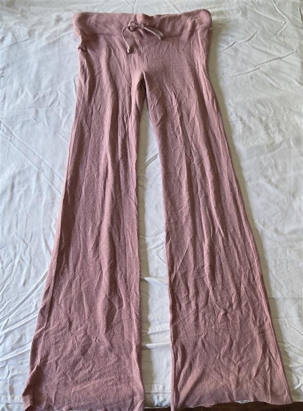 NWT Wildfox L Tennis Club Fleece Lounge Drawstring Pants Pink Salt 115759