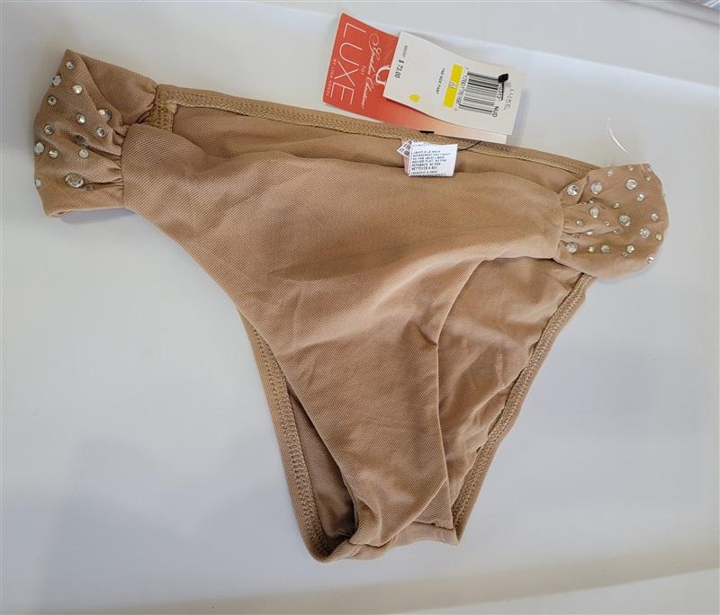 NWT Gretchen Christine Luxe Lisa Vogel Rhinestone Mesh Bikini Swim bottom 115772