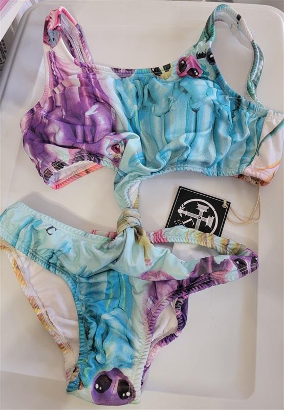 NWT Civil Regime Alien Invasion M Knotted 1PC Swimsuit 115775