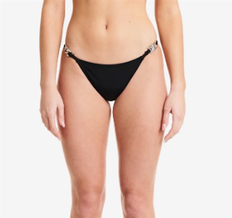 NWOT Beth Richards M Linx Black Chain side Bikini Swim Bottom 115779