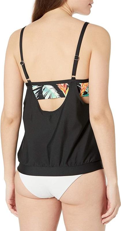 NWT Next 34B/C Exotic Breeze Tankini Swim Top Black 115786