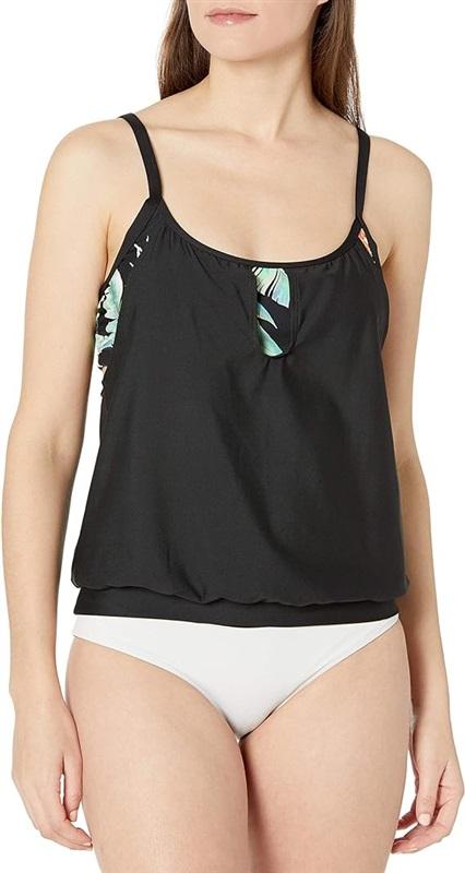 NWT Next 34B/C Exotic Breeze Tankini Swim Top Black 115786