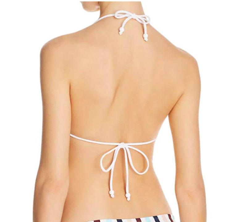 NWOT Shoshanna D Umbrella Stripe Tie Front Bikini Top 115814