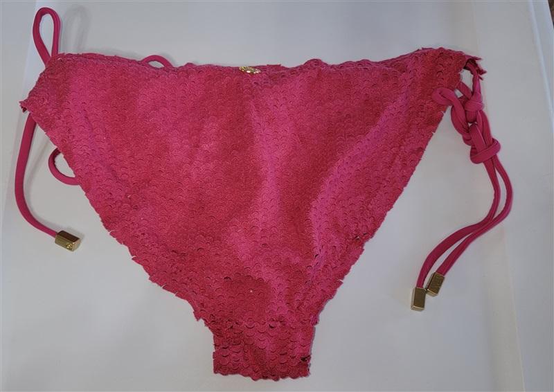 NWOT Vix Paula Hermanny Scales M Pink Ripple Bikini Bottom 115834
