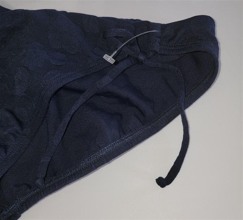 NWOT Robin Piccone M Aubrey Side Tie Bikini Swim Bottom Blue 115859