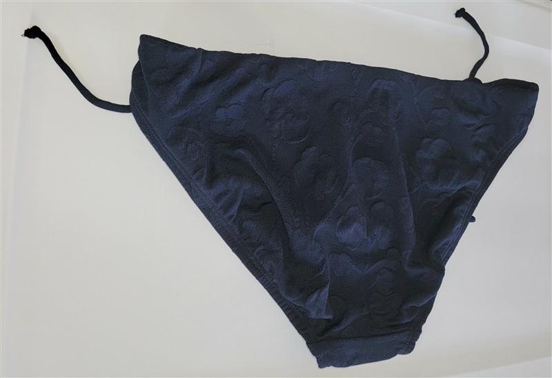 NWOT Robin Piccone M Aubrey Side Tie Bikini Swim Bottom Blue 115859