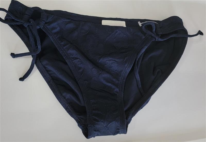 NWOT Robin Piccone M Aubrey Side Tie Bikini Swim Bottom Blue 115859
