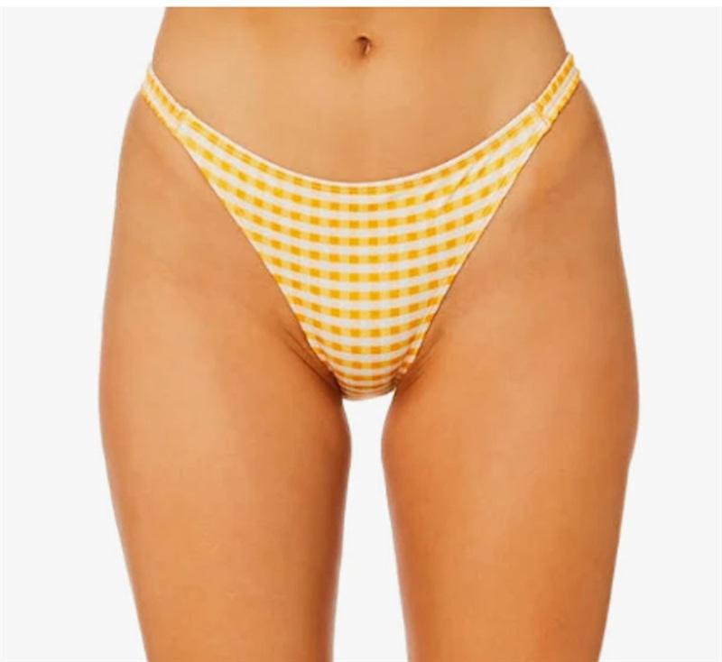 NWOT Peony 14 Gingham String Mandarin Bikini Swim Bottom 115861