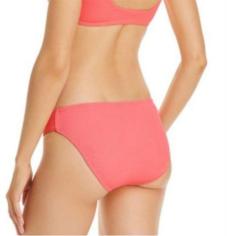 NWOT Peixoto L Issa Hipster Ribbed Swim Bottom Flamingo Pink 115865