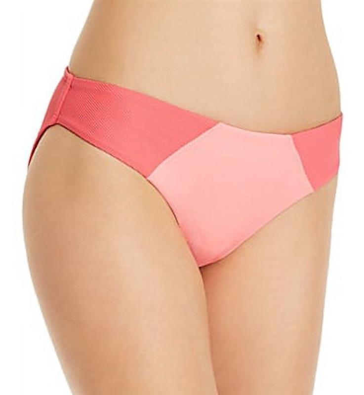 NWOT Peixoto L Issa Hipster Ribbed Swim Bottom Flamingo Pink 115865