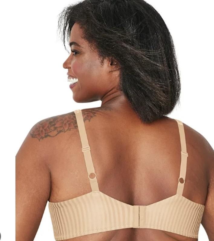 NWT Playtex Perfectly Smooth 40D Seamless Full-Figure Bra 4707 Beige 115868