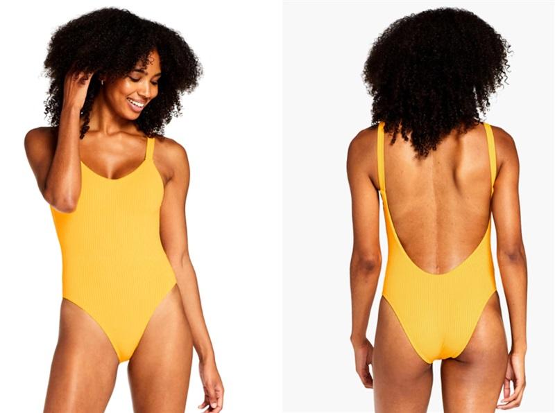 NWT Vitamin A Leah 1pc Yellow Bodysuit Swimsuit 115911