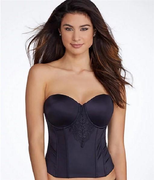 NWOT Maidenform 38D Firm Tummy-Control Lace-Diamond Bustier DM1022 Black 115931
