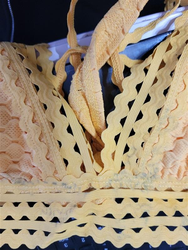 NWTD Robin Piccone S Chira Yellow Triangle Bikini Swim Top 115953