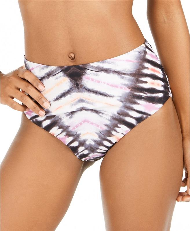 NWT Bar iii Ink-Dye L Side-Tab Tie-Dye High-Waisted Bikini Swim Bottom 115977