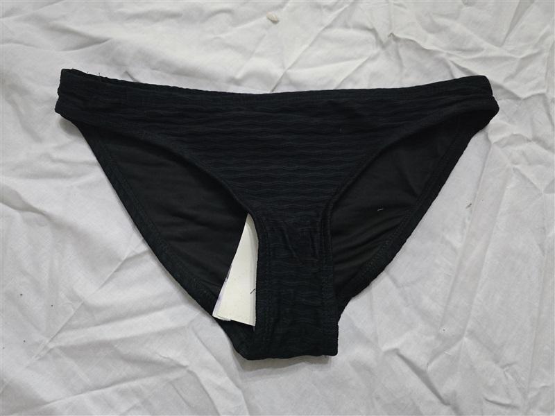 NWT Shoshanna S Textured Ribbed Bikini Bottom Black 115985