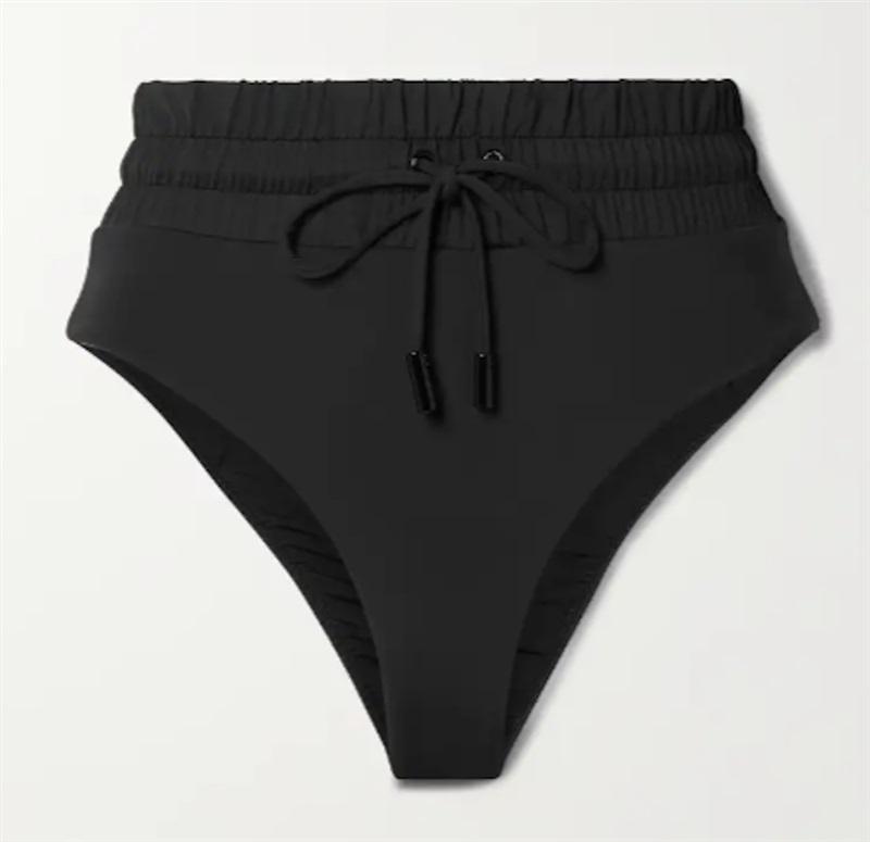 NWT Good American sz2 Better Bikini Bottom Black 115999