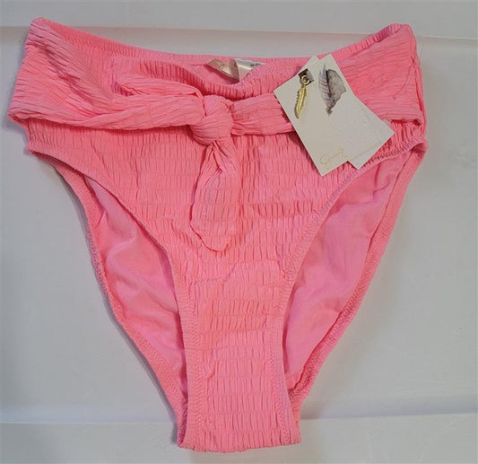 Jessica Simpson S Hot Pink High-Waist Bikini Bottoms Bow 116016