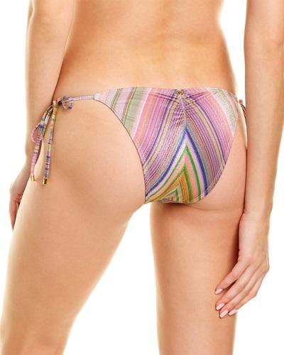 NWT Pilyq M Retrograde Glitter Rainbow Stripe Tie Side Teeny 116050