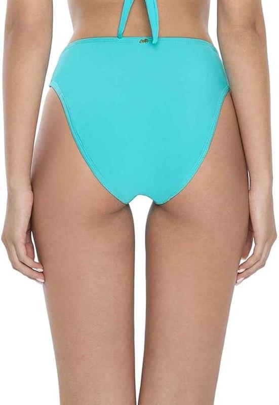 NWT Pilyq Saltwater Hillary S High-Waisted Bikini Swim Bottom Blue 116075