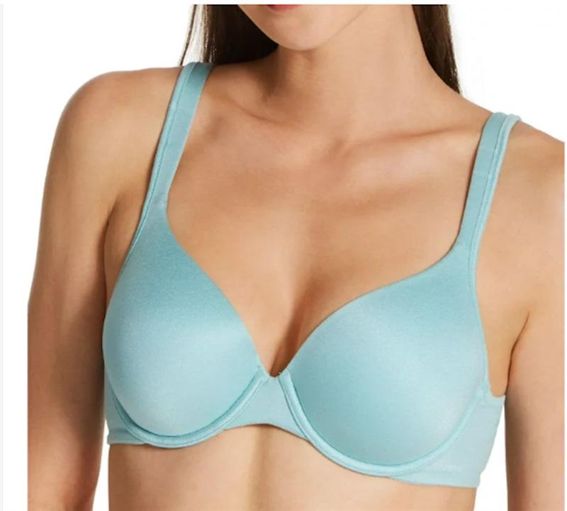 NWOT Vanity Fair 36D Body Shine Full-Coverage Underwire Bra 75298 Aqua 116091
