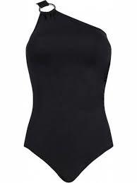 NWT MICHAEL KORS 6 Greek Goddess 1 Shoulder Underwire 1PC Swimsuit Black 116100