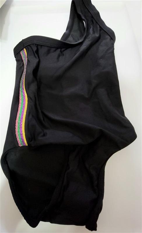 NWT Pilyq PQ 6 Girls Midnight Gold Rainbow 1 SHoulder 1 PC Swimsuit 116129