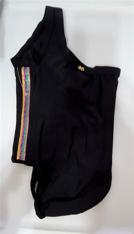 NWT Pilyq PQ 6 Girls Midnight Gold Rainbow 1 SHoulder 1 PC Swimsuit 116129