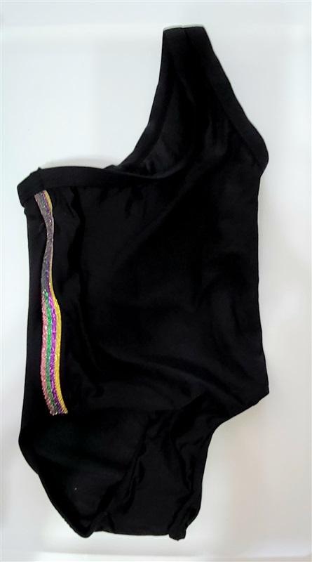 NWT Pilyq PQ 6 Girls Midnight Gold Rainbow 1 SHoulder 1 PC Swimsuit 116129