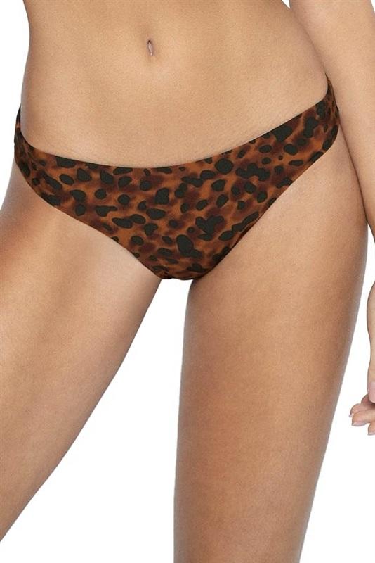 NWT Pilyq M Wild Heart Animal Reversible Basic Teeny Bikini Swim Bottom 116136