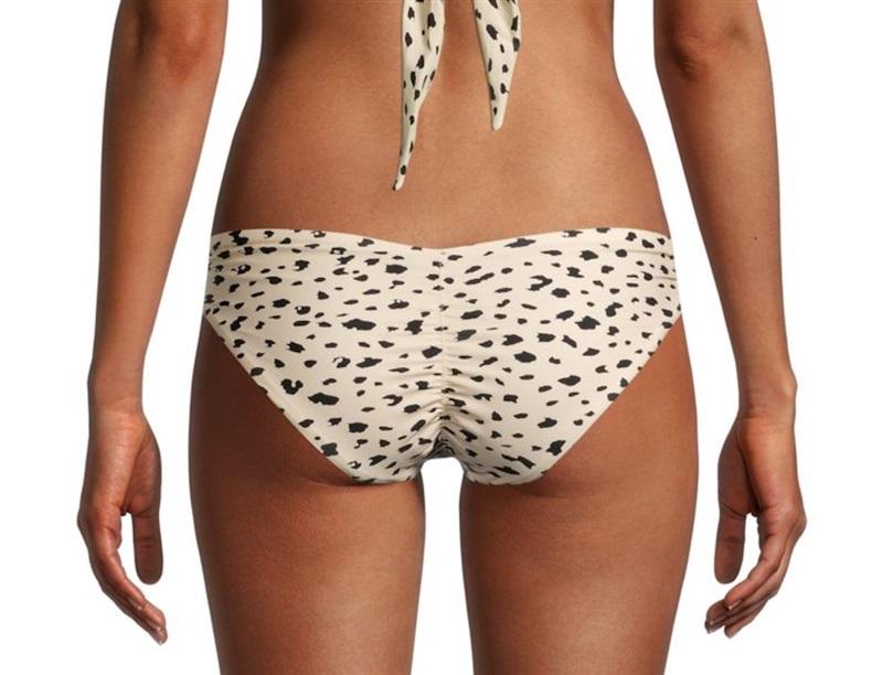 NWT Pilyq M Wild Heart Animal Reversible Basic Teeny Bikini Swim Bottom 116136
