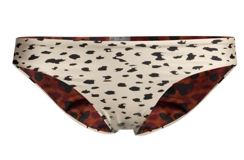 NWT Pilyq M Wild Heart Animal Reversible Basic Teeny Bikini Swim Bottom 116136
