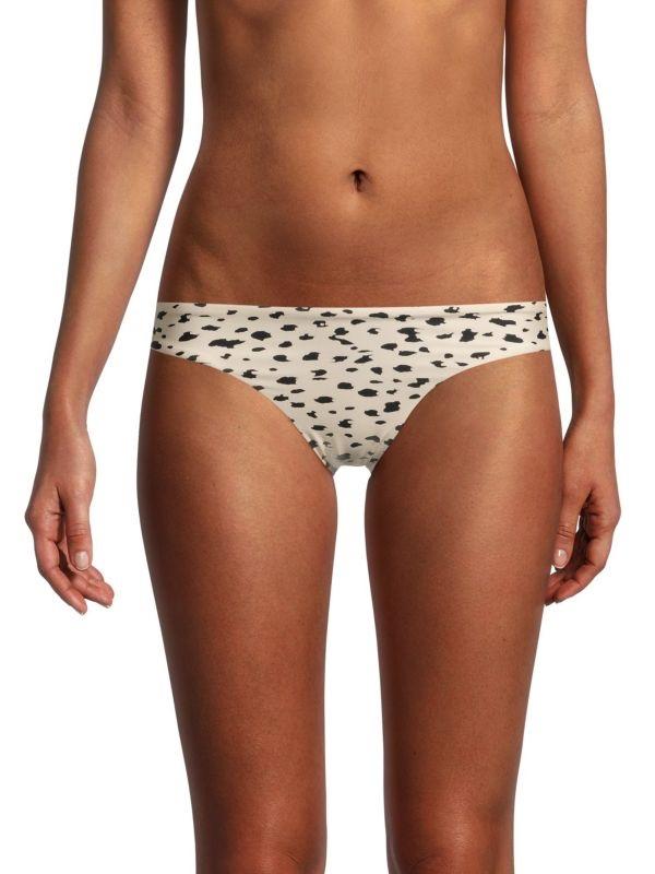 NWT Pilyq M Wild Heart Animal Reversible Basic Teeny Bikini Swim Bottom 116136