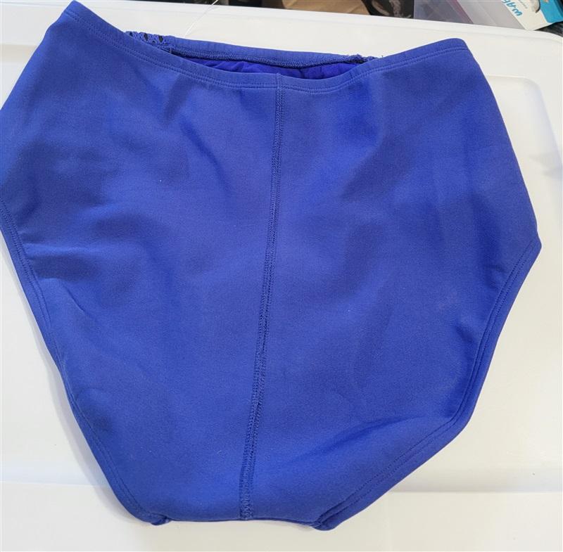 NWOT Robin Piccone M High Waist Crochet Side Bikini Bottom BLue 116147