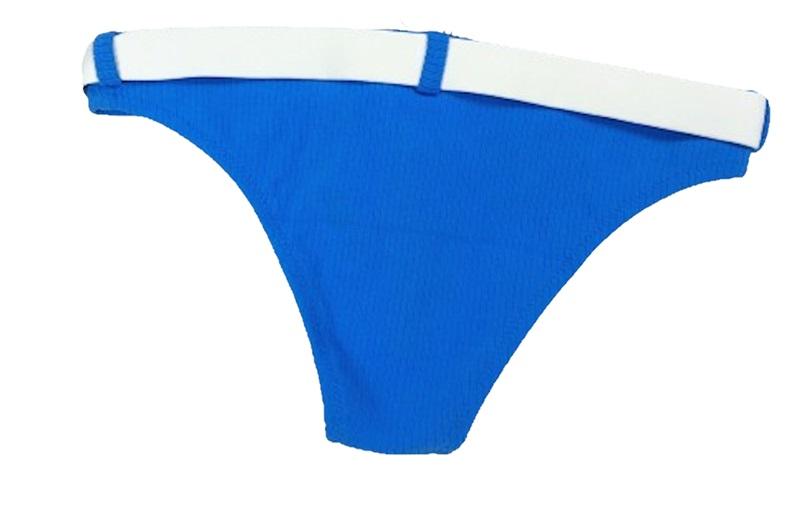 NWT Solid & Striped Rachel Belt Bottom S Blue Bikini Swim Bottom 116150